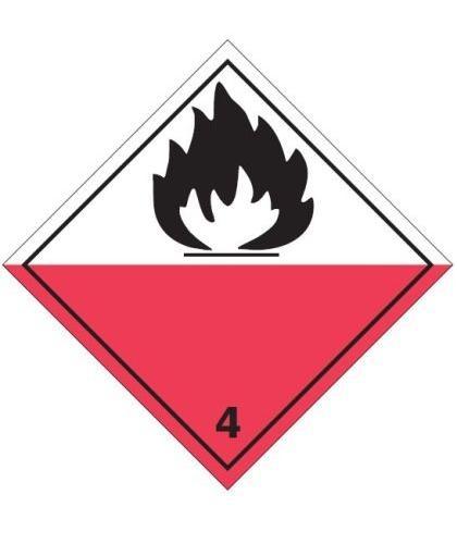 HZ410P - Hazard Label "FLAMMABLE" 100x100mm (250 Labels per Roll)