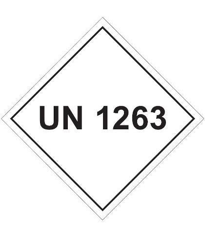HZ1015 - Hazard Label "UN 1263" 100x100mm (250 Labels per Roll)