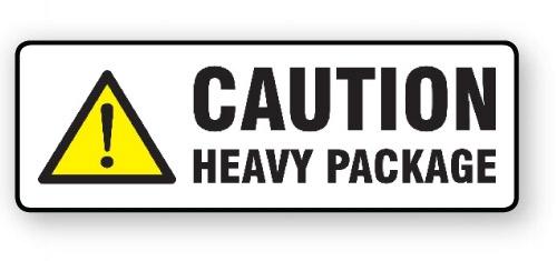 VL148HP - Parcel Label "HEAVY PACKAGE" 148x50mm (500 Labels per Roll)