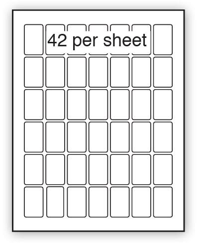 P25.45REM - A4 Label White Removable 25x45mm 42 up (200 Sheets)