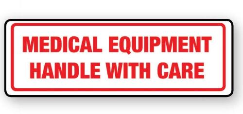 VL148ME - Parcel Label "MEDICAL EQUIPMENT" 148x50mm (500 Labels per Roll)