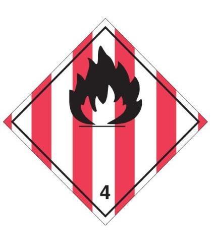 HZ411P - Hazard Label "FLAMMABLE" 100x100mm (250 Labels per Roll)