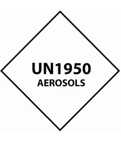 HZ1013 - Hazard Label "UN1950 AEROSOLS" 100x100mm (250 Labels per Roll)