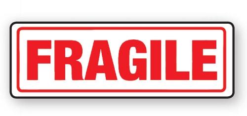 VL148FR - Parcel Label "FRAGILE" 148x50mm (500 Labels per Roll)