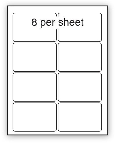 P96.68REM - A4 Label White Removable 96x68mm 8 up (200 Sheets)