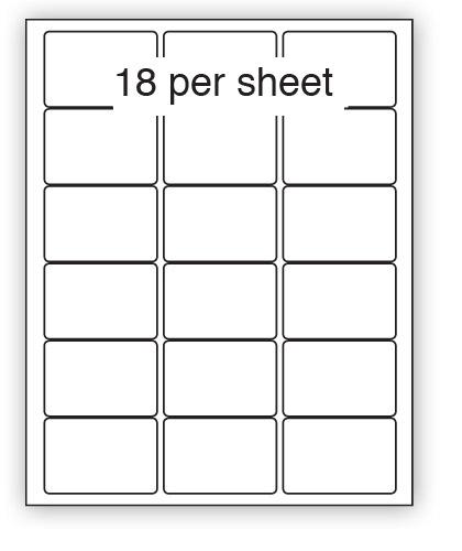 ULL18XREM - A4 Label White Removable 64x47mm 18 up (100 Sheets)