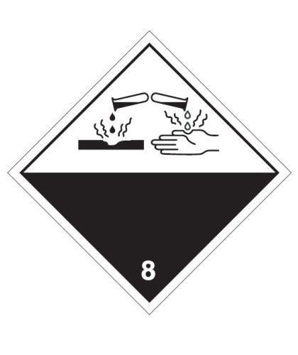 HZ810P - Hazard Label "CORROSIVE" 100x100mm (250 Labels per Roll)