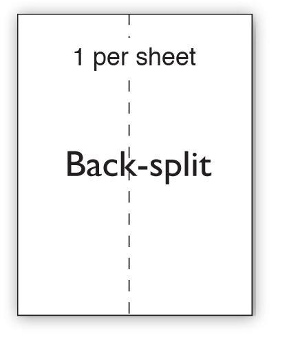 PA4BSREM - A4 Label White Removable 210x297mm Vertical Backsplit 1 up (200 Sheets)