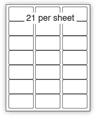 ULL21REM - A4 Label White Removable 64x38.1mm 21 up (100 Sheets)
