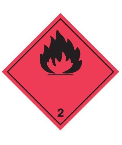 HZ230P - Hazard Label "FLAMMABLE GAS" 100x100mm (250 Labels per Roll)