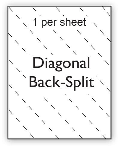 PA4BSDREM - A4 Label White Removable 210x297mm Diagonal Backsplit 1 up (200 Sheets)