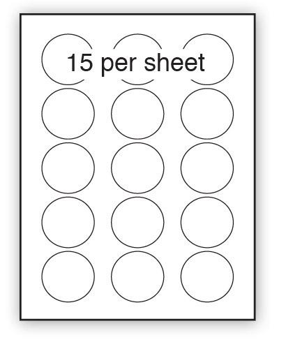 P51REM - A4 Label White Removable 51mm Diameter Circle 15 up (200 Sheets)
