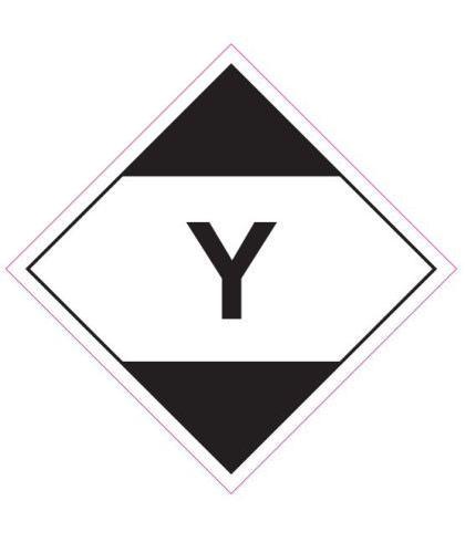 HZ1019 - Hazard Label "Y" 100x100mm (250 Labels per Roll)