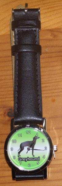 Greyhound Watch with Leather Strap