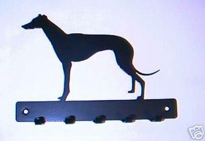 Standing Greyhound Whippet key/lead hook holder