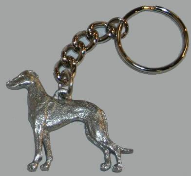Greyhound - DOG Keychain - Fine Polished Pewter ke