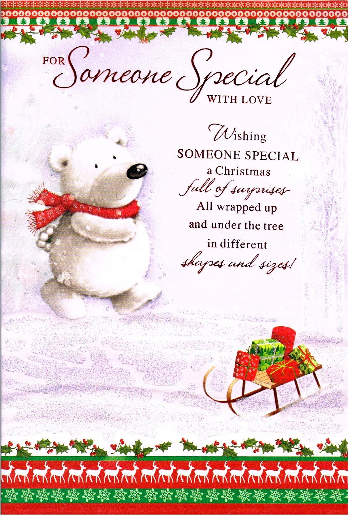 Someone Special Christmas Card With Love Wishing A Christmas of