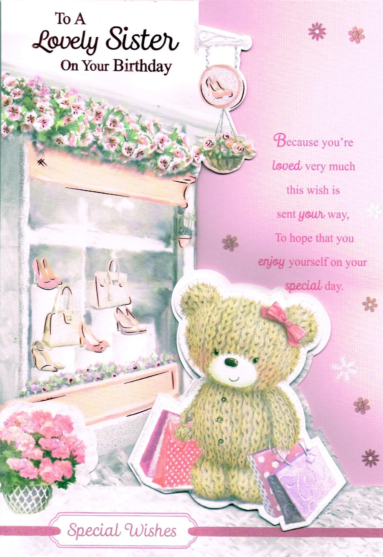 Birthday Card For Sister Images Sister Birthday Card You're Loved So Very Much Special Wishes From The  Lilac Crocodile