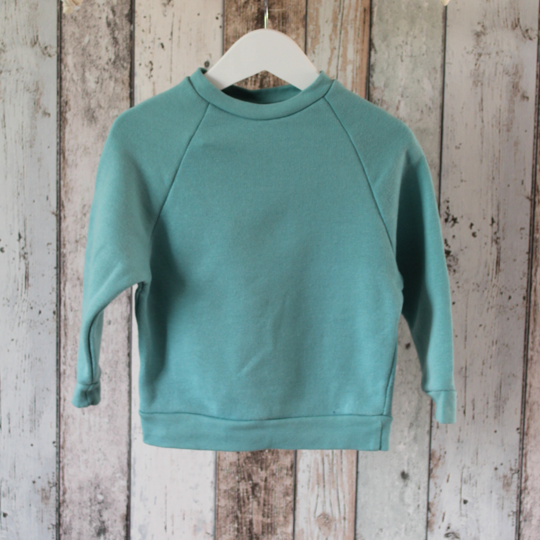 KIT Clothing Organic Cotton Sweatshirt Seafoam Preloved 12-18 Months