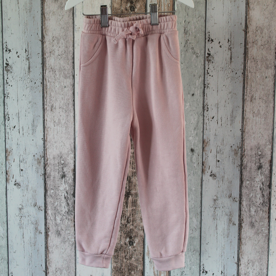 KIT Clothing preloved joggers blush pink 3-4 years