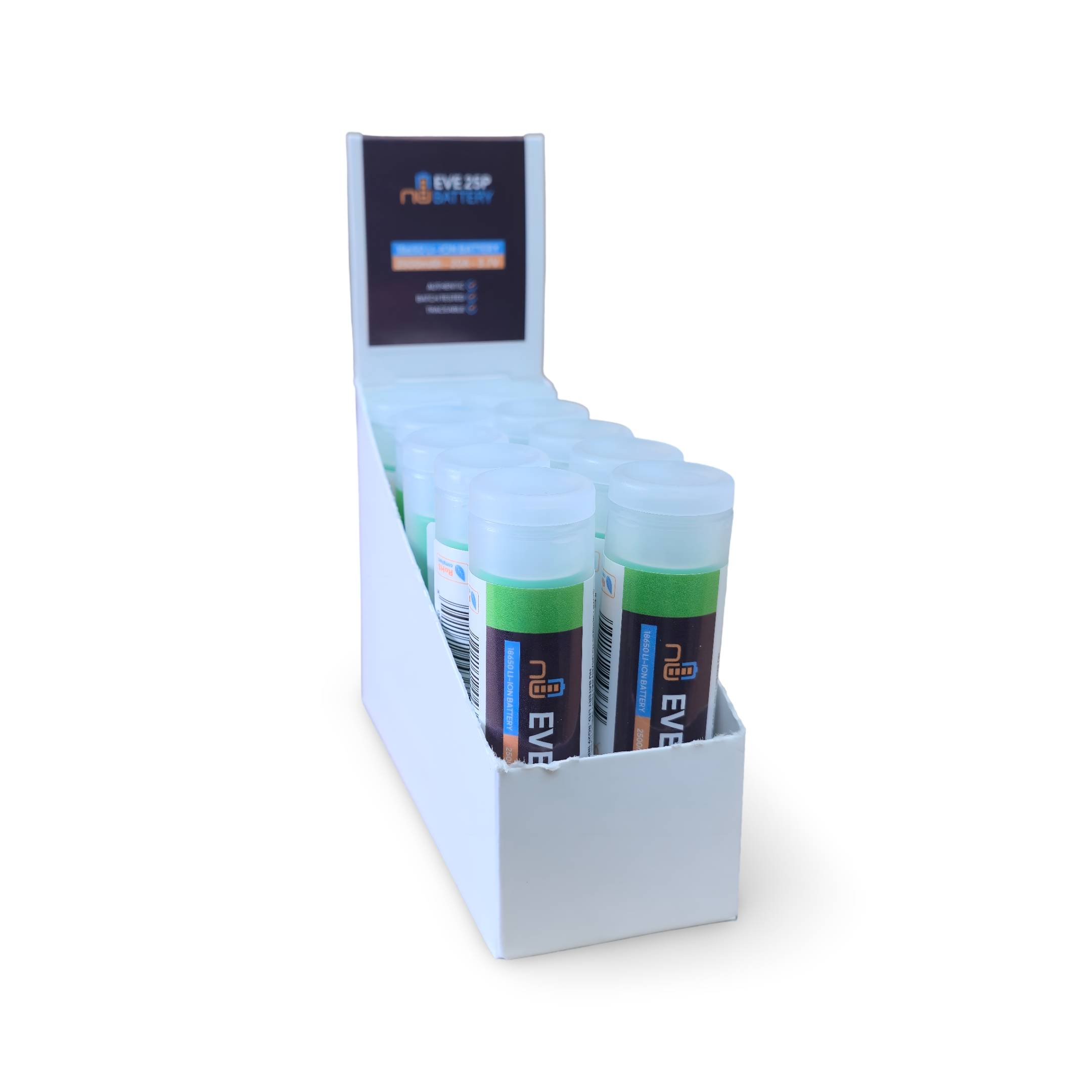 EVE 25P 18650 - 2,500mAh - 20A Pack