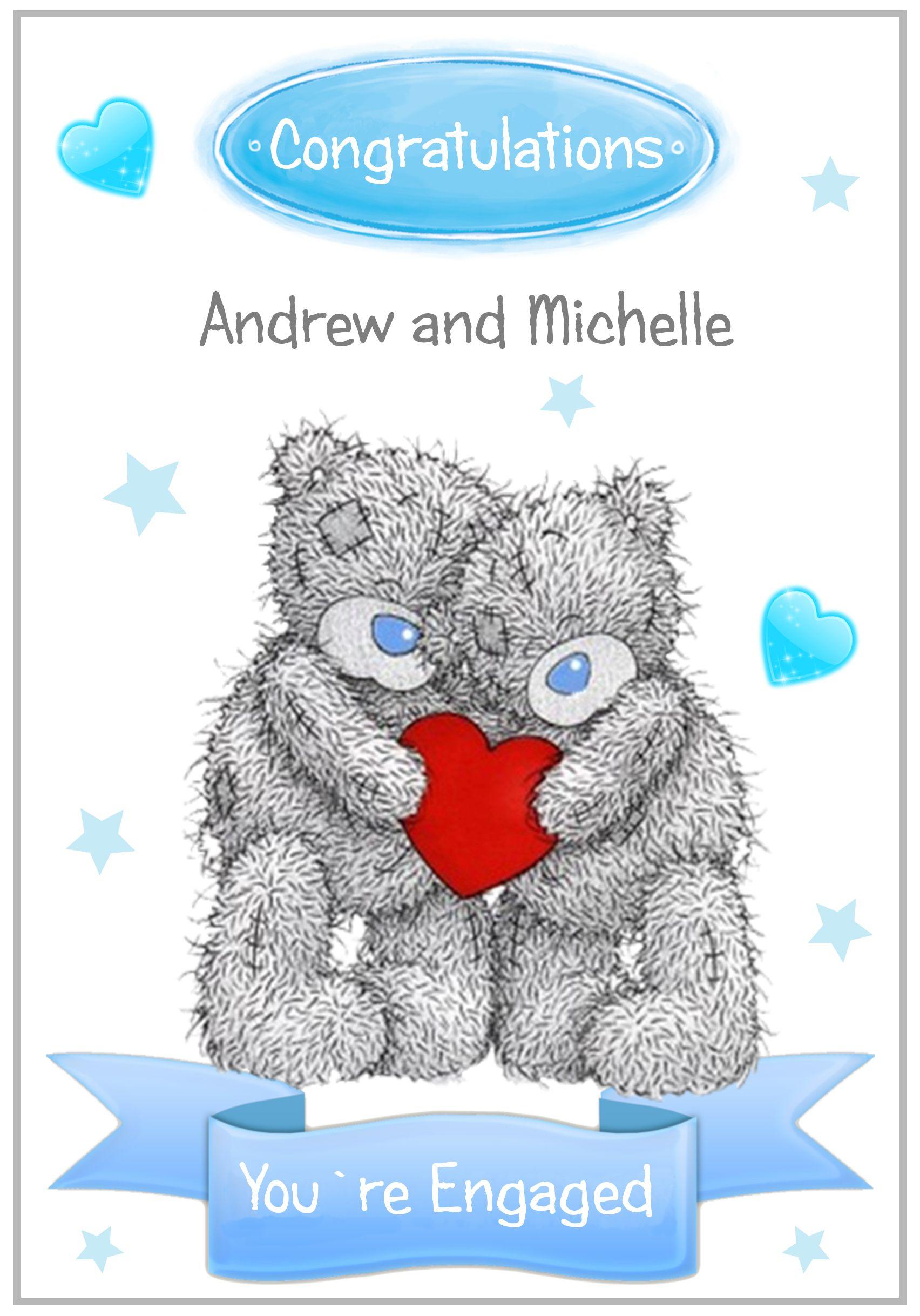 Scruffy Teddies Engagement Card