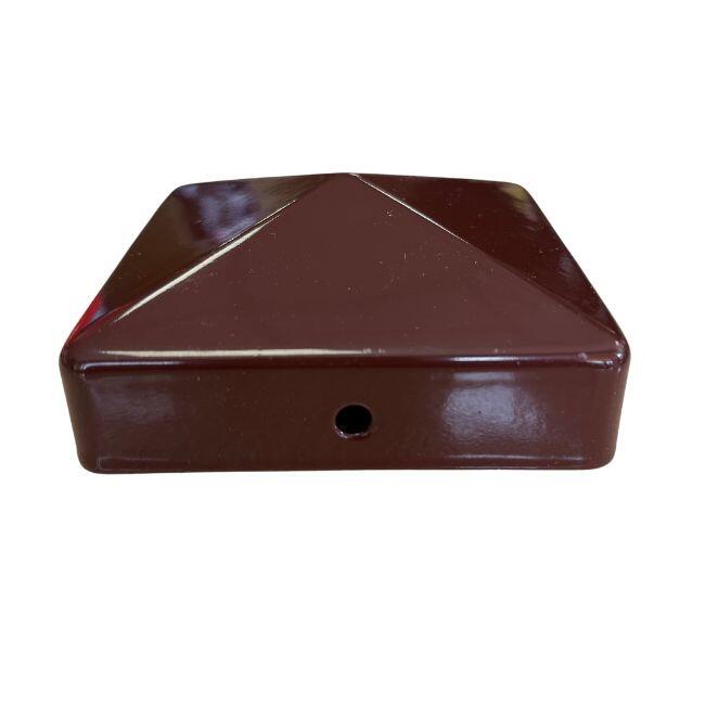 Metal Red Oxide Fence Post Cap for 50mm Posts