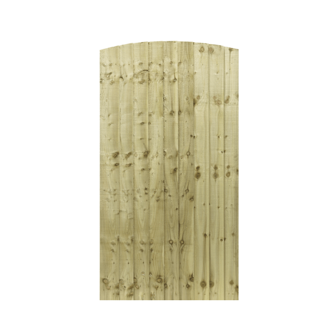 arched feather edge gate