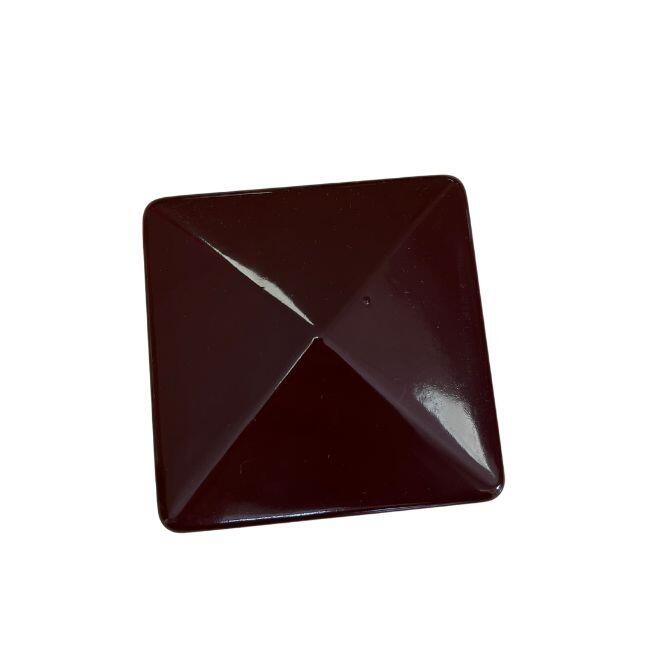 Metal Red Oxide Fence Post Cap for 50mm Posts