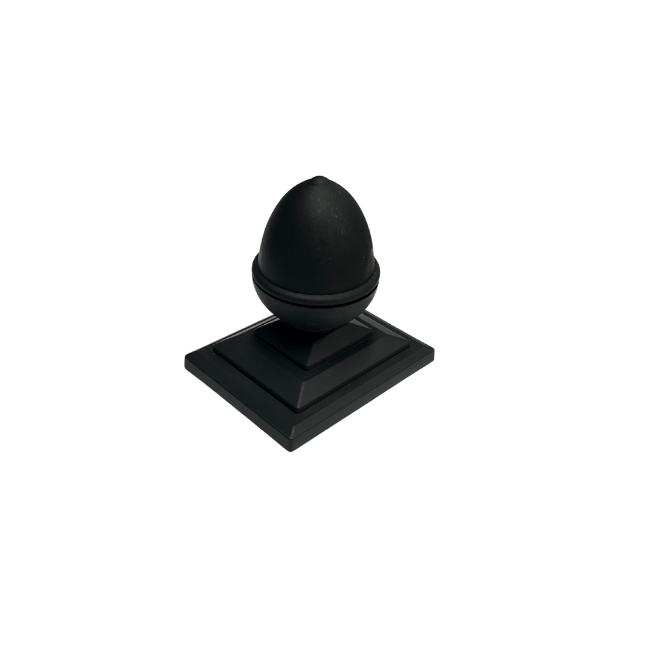Black Acorn finial and cap