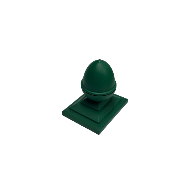 Green Acorn finial and cap