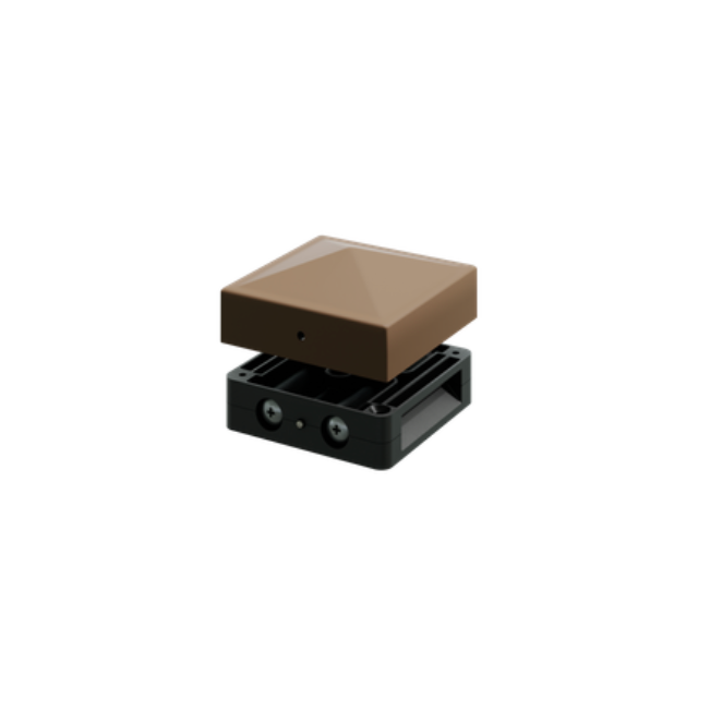 75mm DuraPost Metal Fence Post Cap Sepia Brown