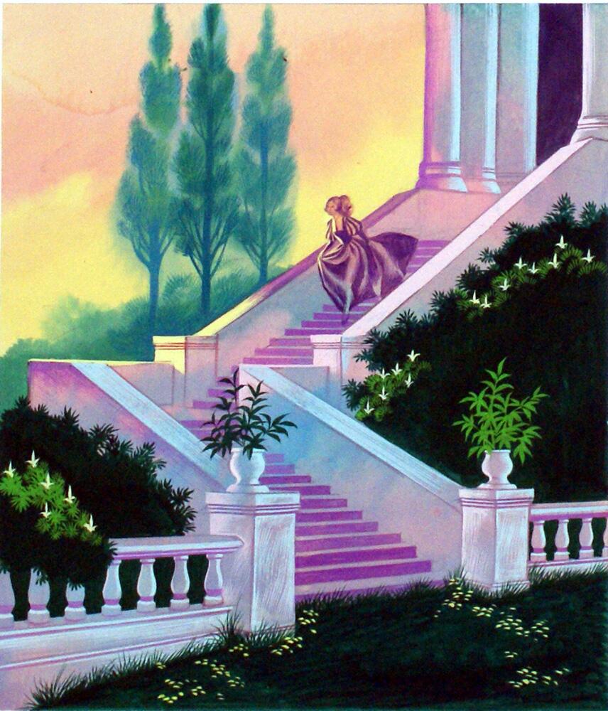 Belle Searches for the Beast art by Ron Embleton Belle Searches for the Beast art by Ron Embleton