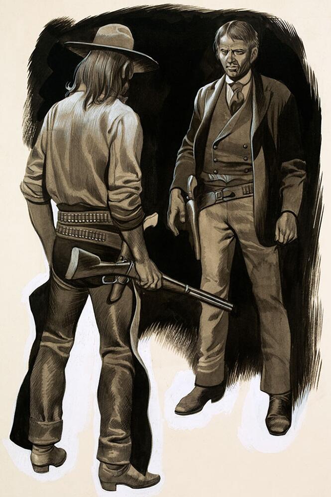 Gunfight at Holbrook art by Ron Embleton Gunfight at Holbrook art by Ron Embleton