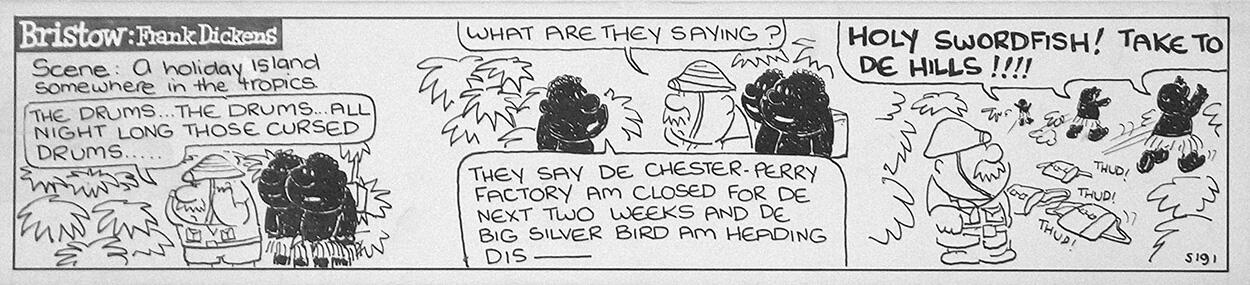 Bristow daily newspaper strip 5191 art by Frank Dickens Bristow daily newspaper strip 5191 art by Frank Dickens