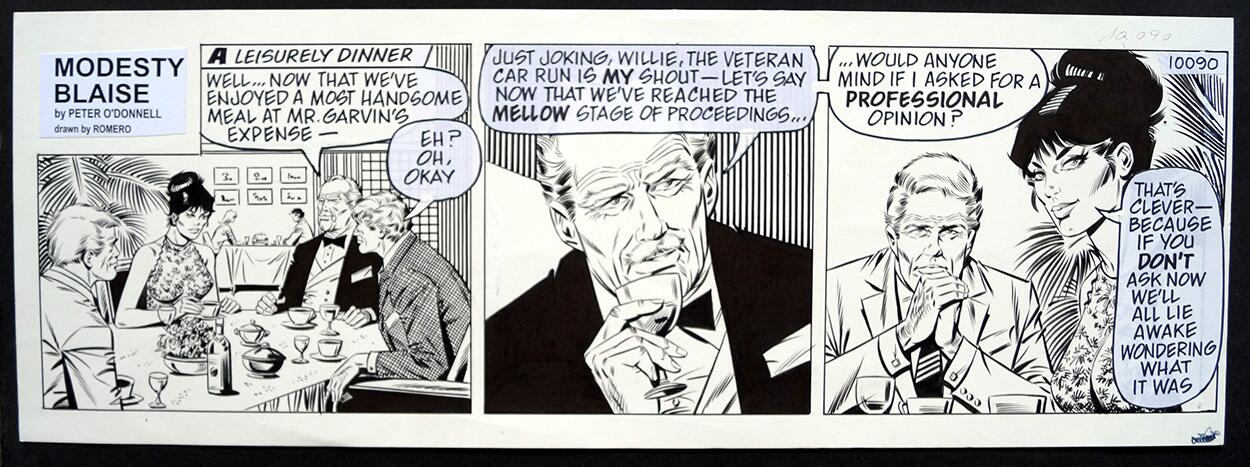 Modesty Blaise Daily Strip #10090 art by Enric Badia Romero Modesty Blaise Daily Strip #10090 art by Enric Badia Romero