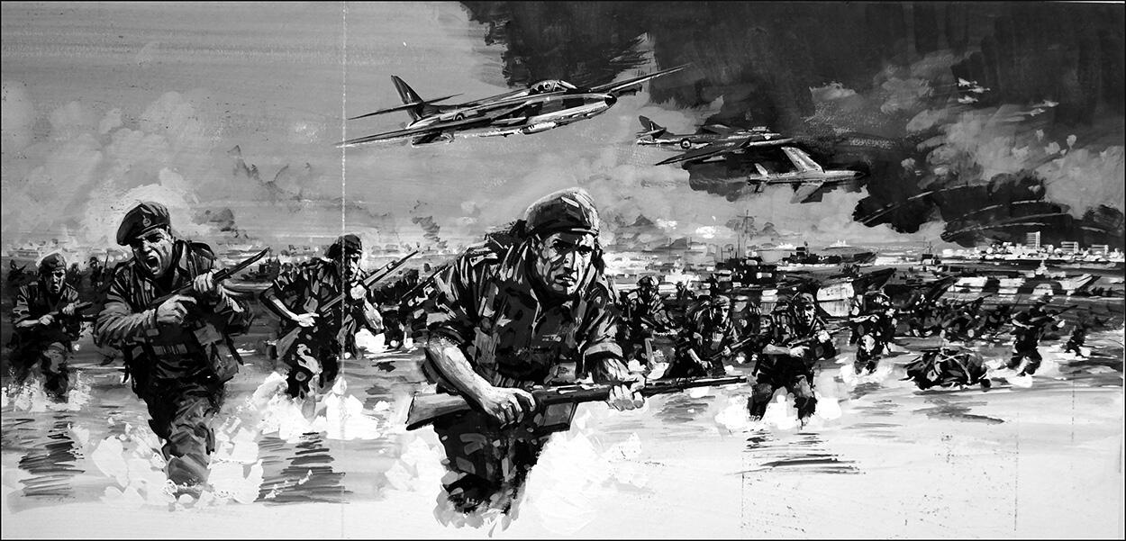 Suez Crisis Invasion art by Graham Coton Suez Crisis Invasion art by Graham Coton