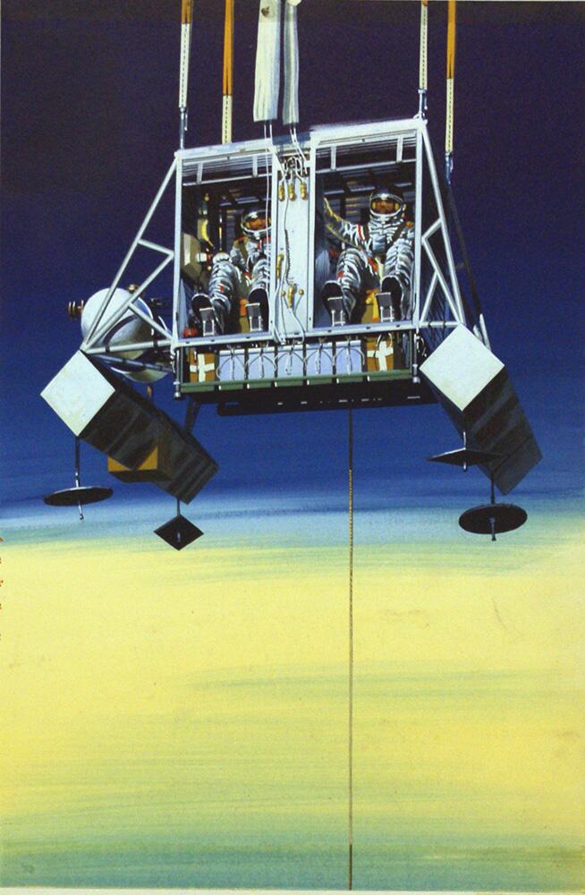 Astronauts On the Edge of Space art by Wilf Hardy Astronauts On the Edge of Space art by Wilf Hardy