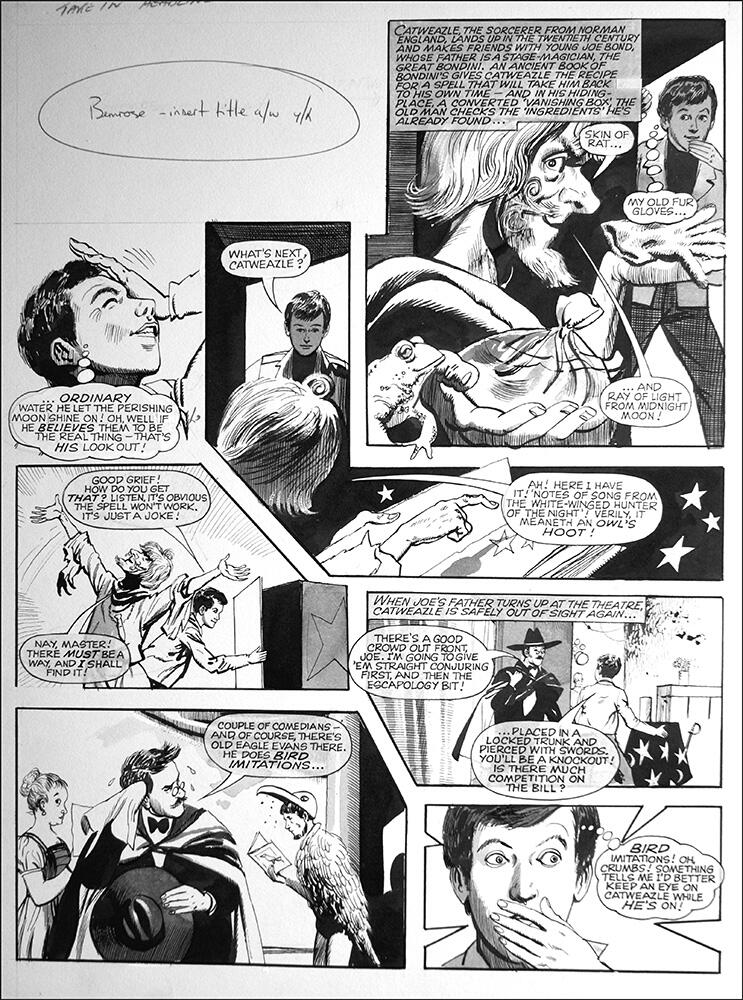 Catweazle - It's A Hoot (TWO pages) art by Gerry Embleton Catweazle - It's A Hoot (TWO pages) art by Gerry Embleton