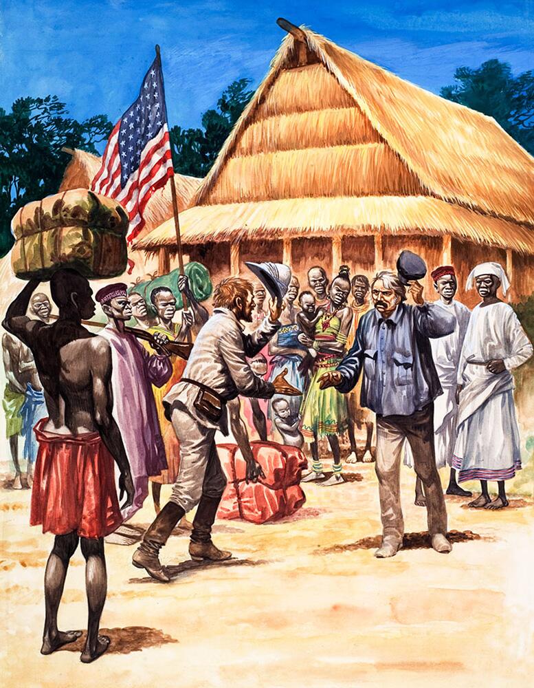 Stanley and Livingstone art by Peter Jackson Stanley and Livingstone art by Peter Jackson