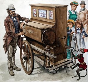 Organ Grinder and Monkey art by Peter Jackson Organ Grinder and Monkey art by Peter Jackson