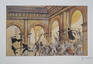 The Throng of Revolution art by Milo Manara The Throng of Revolution art by Milo Manara