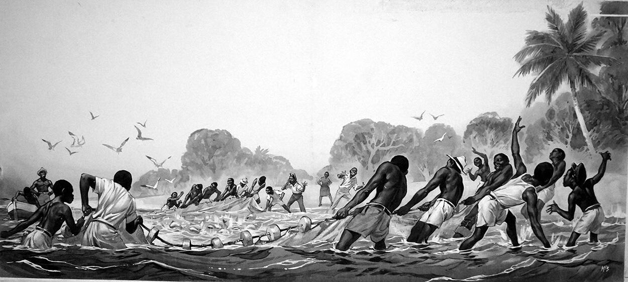 Fishing on the Spanish Main art by Angus McBride Fishing on the Spanish Main art by Angus McBride