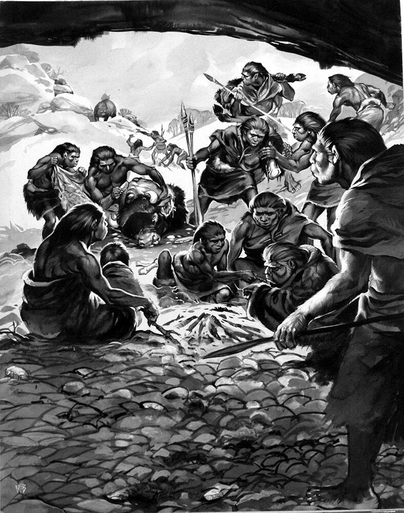 Cavemen of the Cold Spell art by Angus McBride Cavemen of the Cold Spell art by Angus McBride