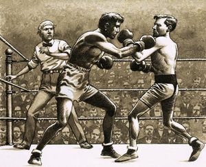 Jimmy Wilde Vs Pancho Villa art by Patrick Nicolle Jimmy Wilde Vs Pancho Villa art by Patrick Nicolle
