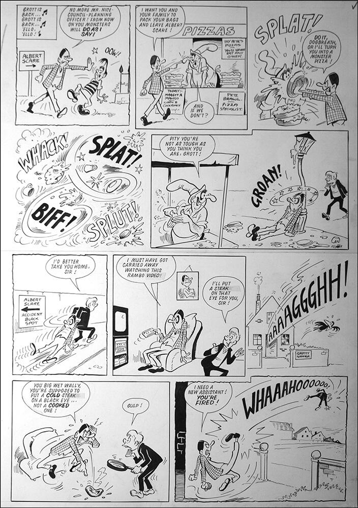 Beastenders - Pizza Express (TWO pages) art by Reg Parlett Beastenders - Pizza Express (TWO pages) art by Reg Parlett