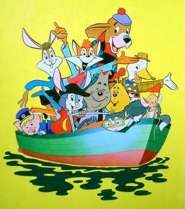 Animals in a Boat art by Peter Woolcock Animals in a Boat art by Peter Woolcock