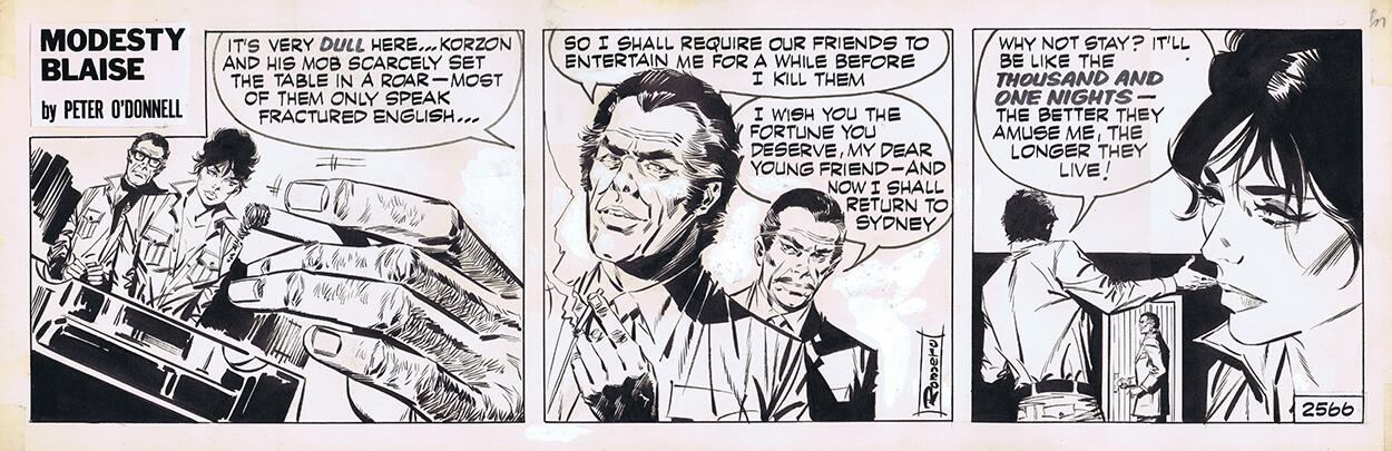 Modesty Blaise daily strip #2566 - The Stone Age Caper art by Enric Badia Romero Modesty Blaise daily strip #2566 - The Stone Age Caper art by Enric Badia Romero
