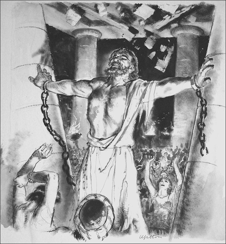 Samson In The Temple art by Clive Uptton Samson In The Temple art by Clive Uptton