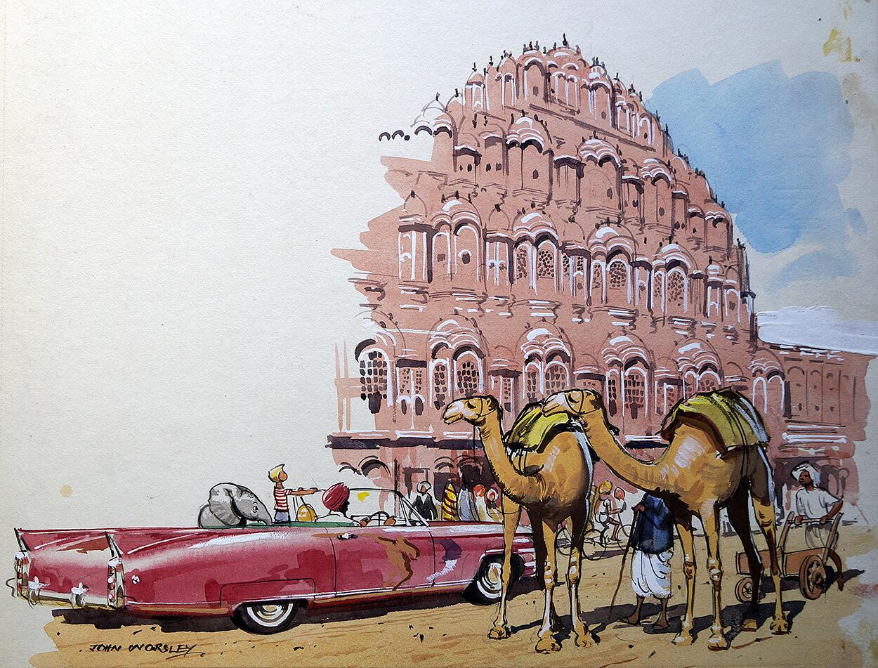 Howa Mahal- Palace of The Winds art by John Worsley Howa Mahal- Palace of The Winds art by John Worsley